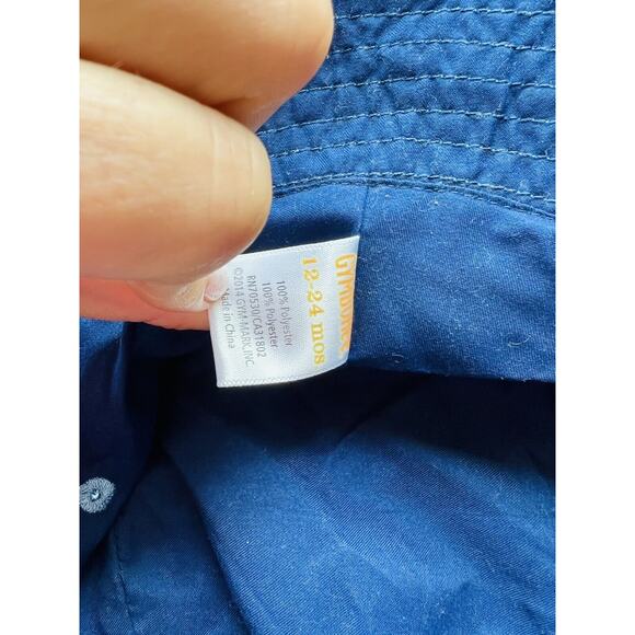 GYMBOREE Baby Toddler Boy Bucket Sun Protect Beach Hat Sealife Fish Shark 12-24m - Picture 5 of 8